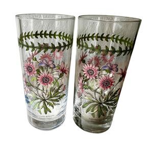 Set of Two 16 Oz Glassware Tumbler Botanic Garden by Portmeirion Glasses